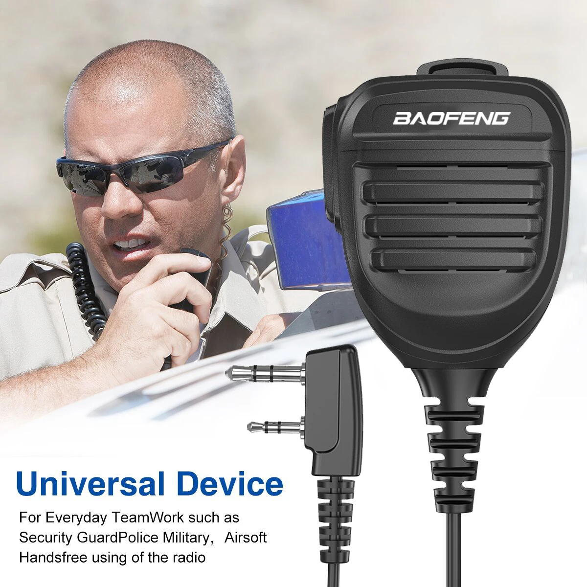 New Speaker Microphone PTT For Baofeng UV-82L UV-5R Walkie Talkie Two-Way Radio