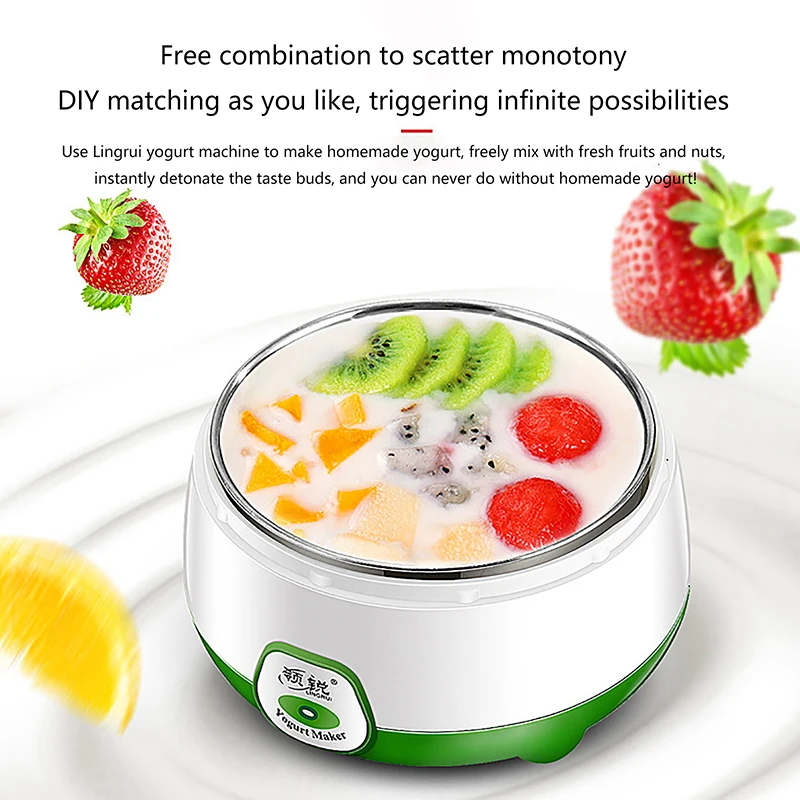 

1Pc Yogurt Maker Mini Automatic Yogurt Machine Household DIY Yogurt Tools Kitchen Stainless Steel Yogurt Tank Appliances