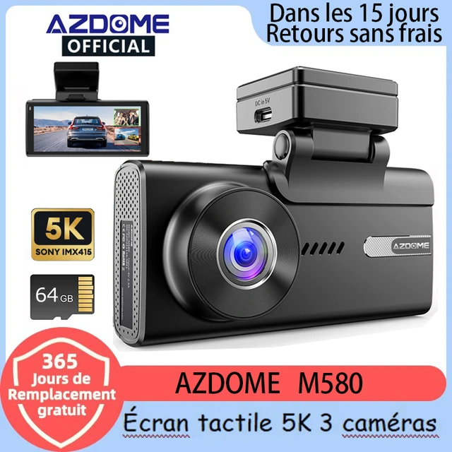 AZDOcloser-Caméra de tableau de bord avant et arrière, M580, 5GHz, WiFi,  GPS intégré, écran tactile 4 , moniteur de stationnement 24h, WDR, vision  nocturne, boîte noire - AliExpress