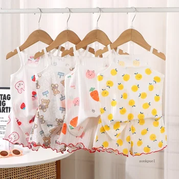 Kids Sleeveless Cotton Loungewear Set 1