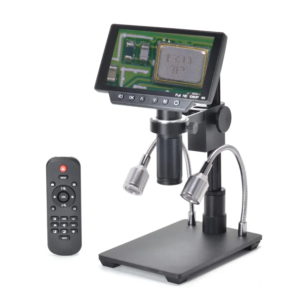 4K 1080P HDMI USB WiFi Digital Microscope with 5-Inch LCD — Best all-in-one screen pick