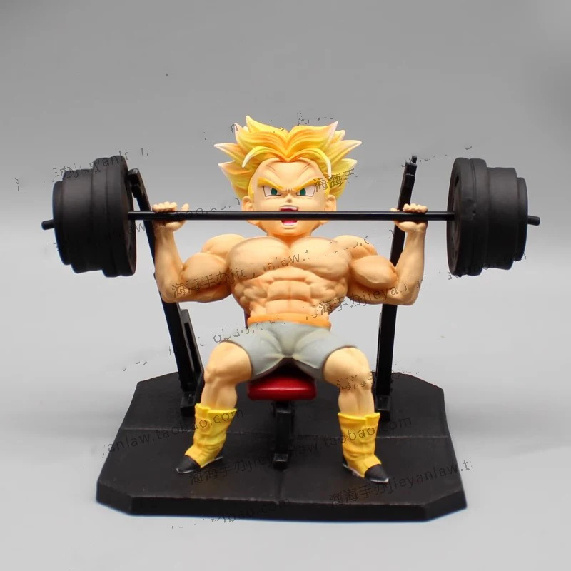 

Dragon Ball CB 11.5CM Fitness Muscle Trunks Gloves Son Gohan dumbbell GK Action Figure Model Toy PVC Desktop Decoration Gifts
