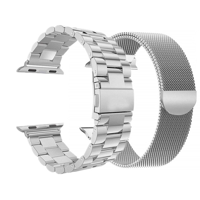 PCS strap for Apple watch series 7 45mm/41mm 42mm 38mm matal correa Stainless steel bracelet iWatch band 6 5 4 3 Se 44mm 40mm