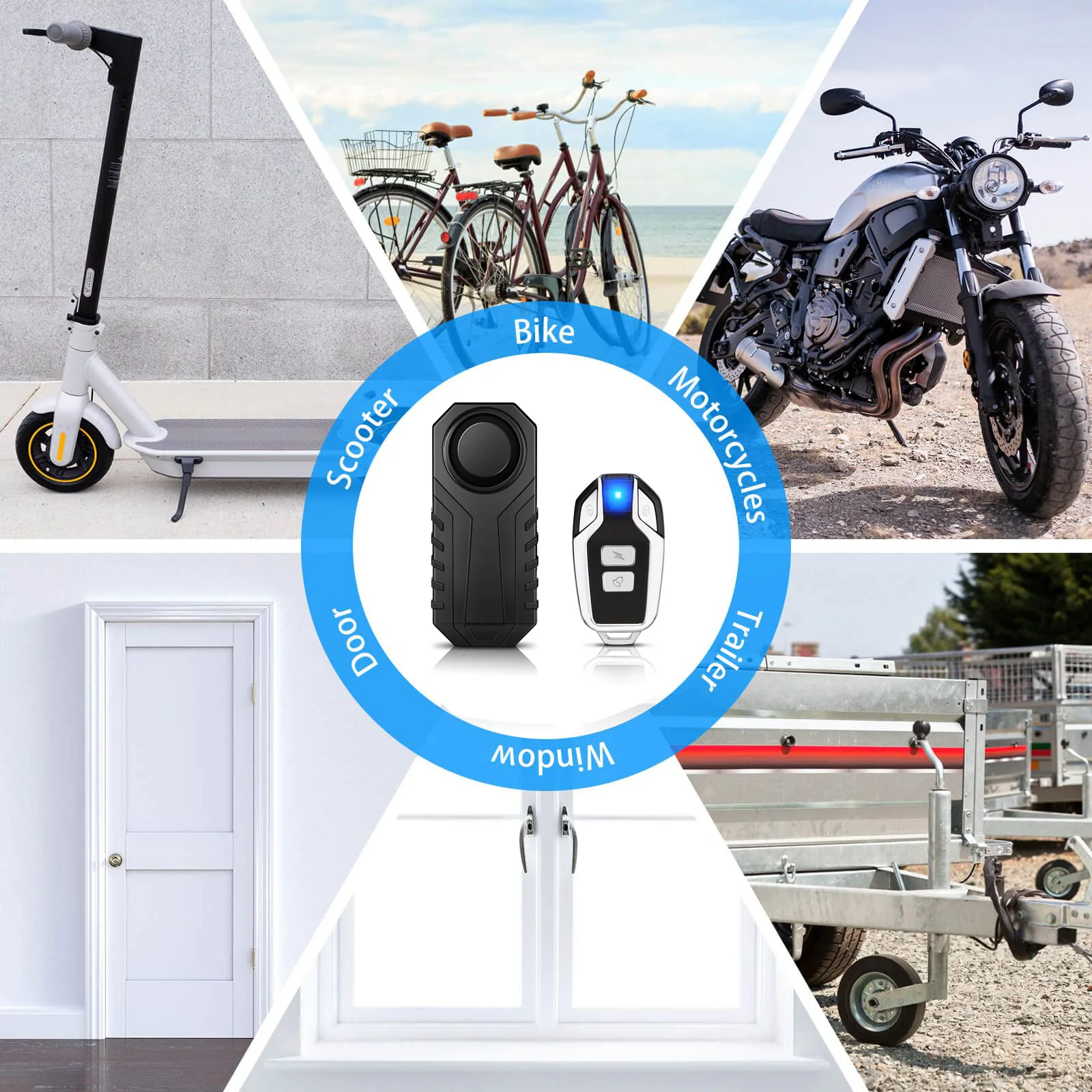 Wireless Bicycle Horn Alarm with Remote Control IP55 Waterproof Bike Motorcycle Scooter Alarm Bicycle Accessories