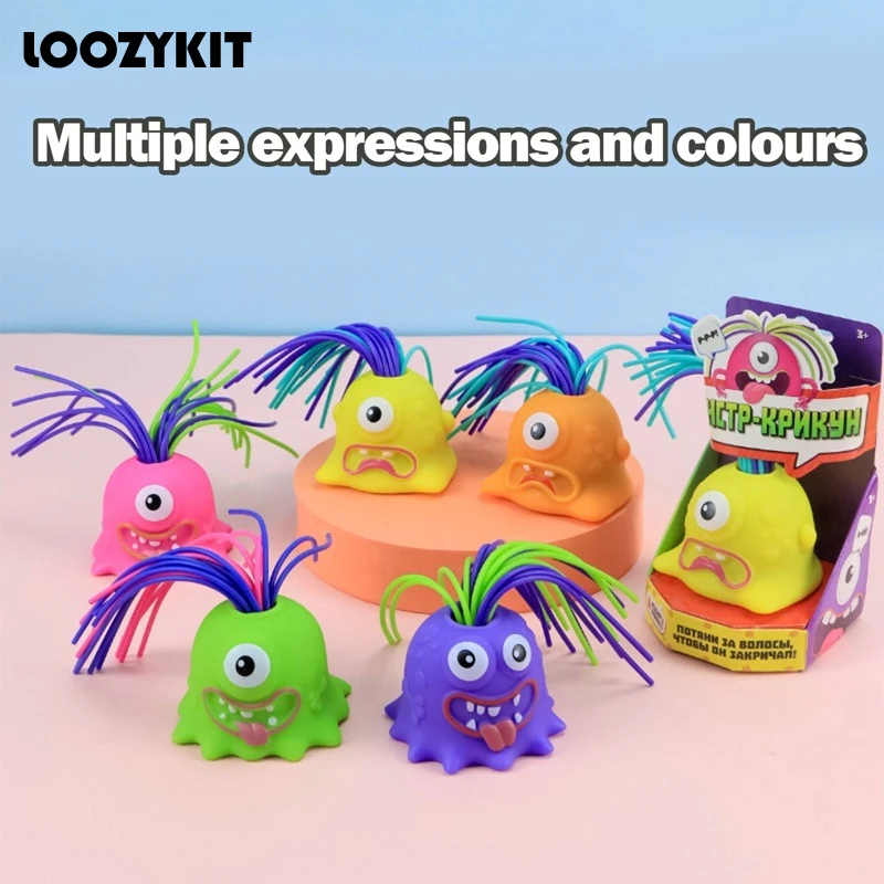 

Children's Puzzle Novelty Creative Toys Decompression Venting Hair Pulling Will Be Screaming Little Monster Teaser Artifacts