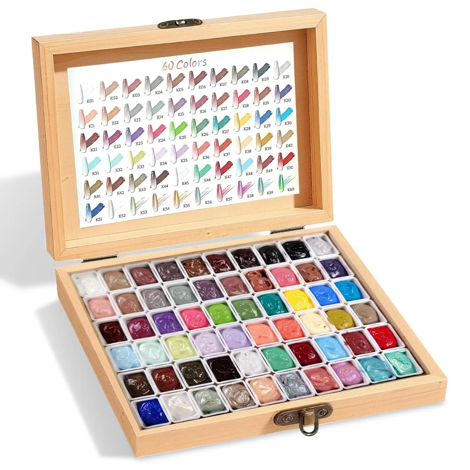 60 colori di gel per unghie senza bisogno di pulizia, altamente pigmentato, per uso domestico, viaggi, dormitori, saloni, per donne, ragazze e principianti. - immagine 4