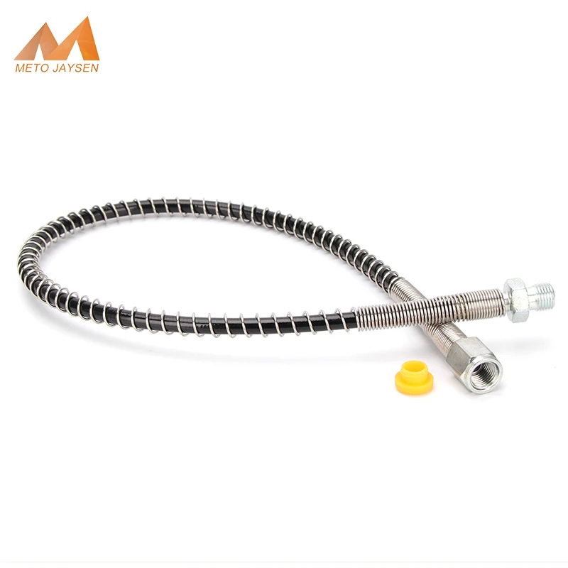 M10x1 Thread 40Mpa 400Bar 6000psi 50cm Long Pneumatics Pump Air Refilling High Pressure Nylon Hose with Spring Wrapped air filling adapter pneumatic quick coupling hand pump