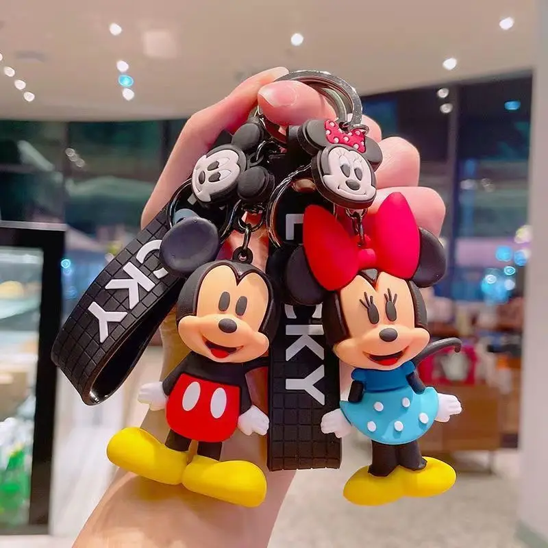 Cartoon Disney Mickey Minnie Mouse Key Chain Bag Couples Car Key