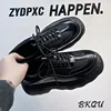 BKQU Male Daddy Shoes 2024 Spring and Autumn Mesh Breathable Black Thick Sole Casual Big Muffin Derby Shoes Advanced 3