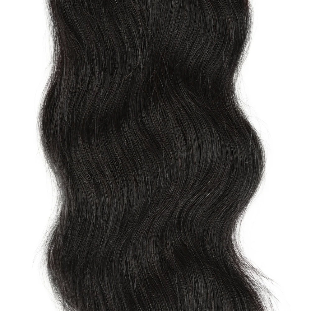 Sleek Human Hair Bundles For Women 100% Unprocessed Human Hair Wavy Doule Drawn Bundles Weave Extensions Singles Bundles - 4