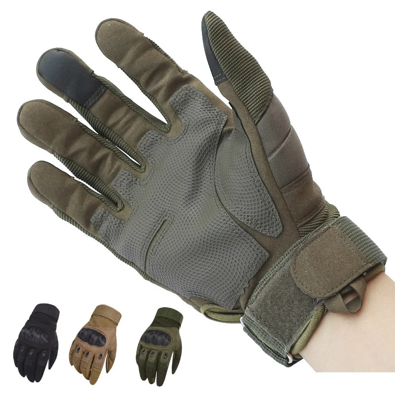 Tactical Gloves Military Men Outdoor Sport Full Finger Cycling Gloves Army Paintball Antiskid Wearable Touch Screen Bike Gloves