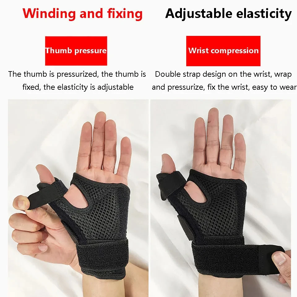 Flexible Thumb Splint Wrist Support Brace for Tendonitis Arthritis Breathable Fits Right and Left Hand 1PC