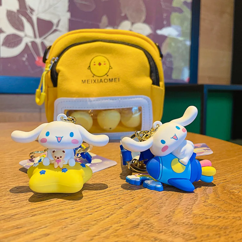 

Anime Figure Cinnamoroll Keychain Kawaii Sanrio Accessories Astronaut Cartoon Car Key Chain Pendant for Bag Toys for Girl Gifts