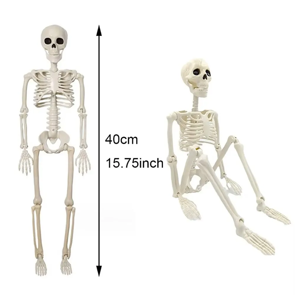 40cm Halloween decorations Human Shape Skeleton Posable Skeleton Human Shape Bones Halloween Herror Decorations Haunted House Horror Props