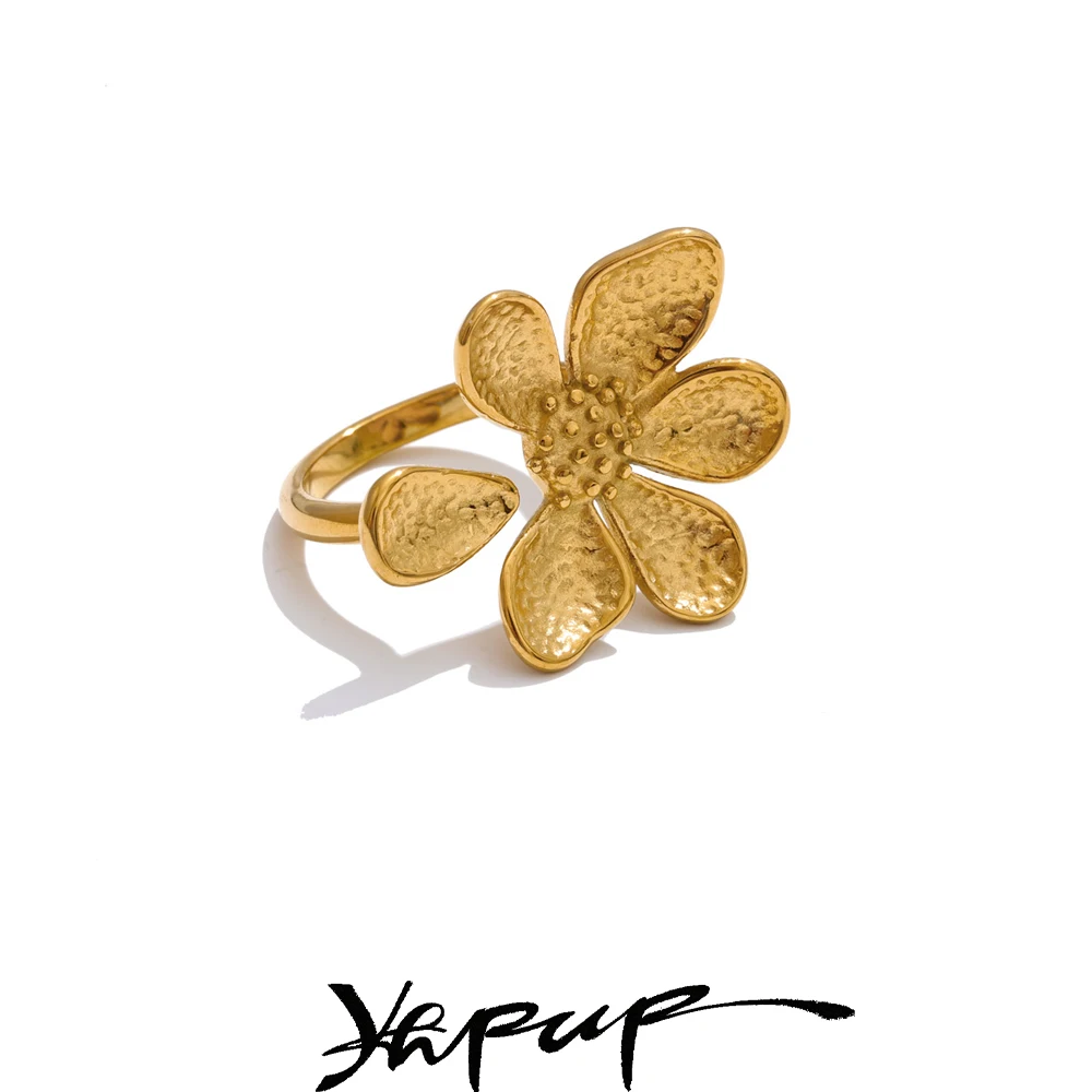 Yhpup Adjustable Stainless Steel Ring