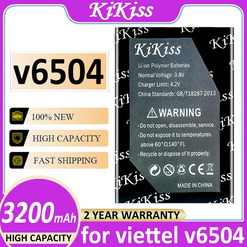 

Аккумулятор 3200 мАч для viettel v6504 мобильный телефон Bateria