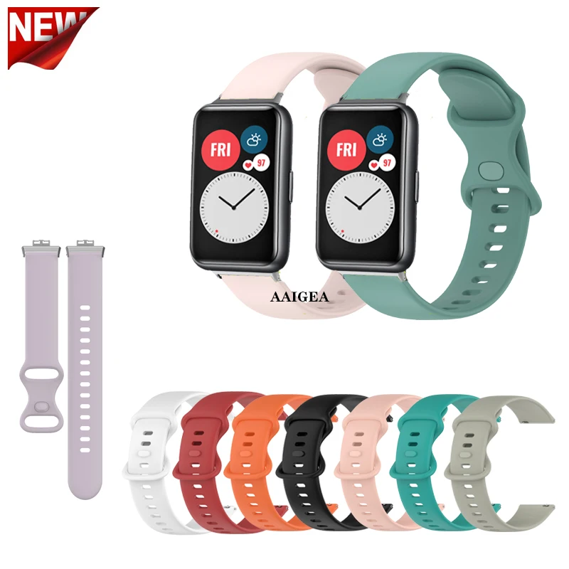 Watch Strap Soft Silicone Band For Huawei Watch Fit Bracelet