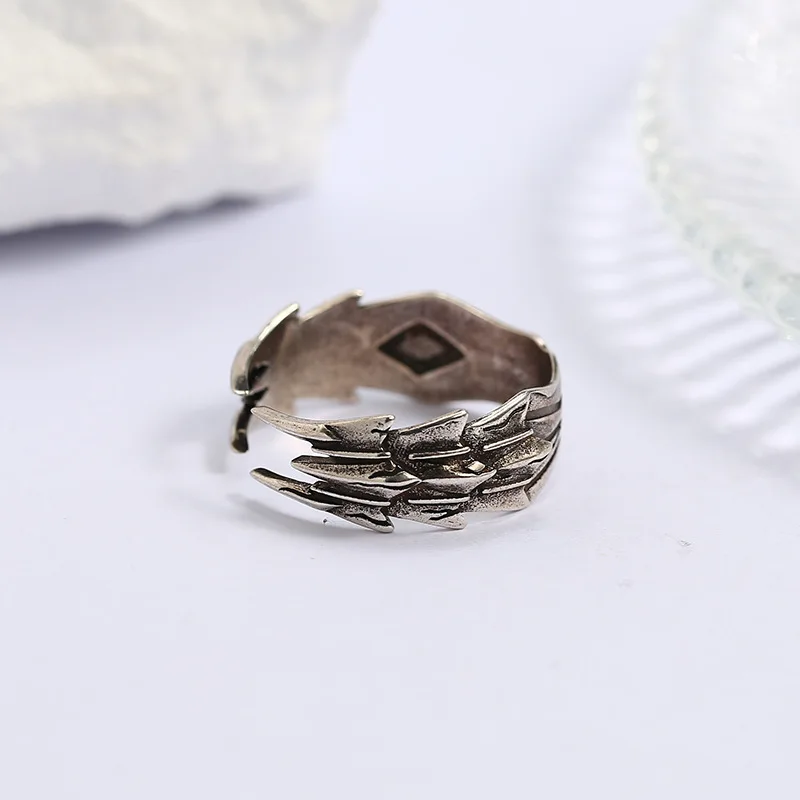 Anime Fate Stay Night Ring Black Saber Armour Cosplay Unisex Adjustable Opening Jewelry Rings Prop Accessories Halloween Gift 6