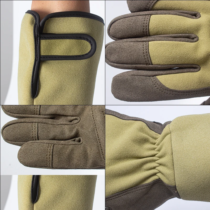 Long Style Gardening Gloves Thorn Proof Gloves Canvas Rose Pruning Garden Gloves with Touch Screen Breathable Work Gloves 2