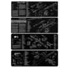 AR15 AK47 Glock Gun Cleaning Rubber Mat With Parts Diagram Instructions Mouse Pad for Smith Colt 1911 Beretta 92 Sig Sauer P320 5