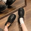 Retro Japanese Brown Loafers Thick Sole Height-Increasing Leather Women's Pumps Autumn 2024 New Mary Janes Lolita Platform Shoes 5