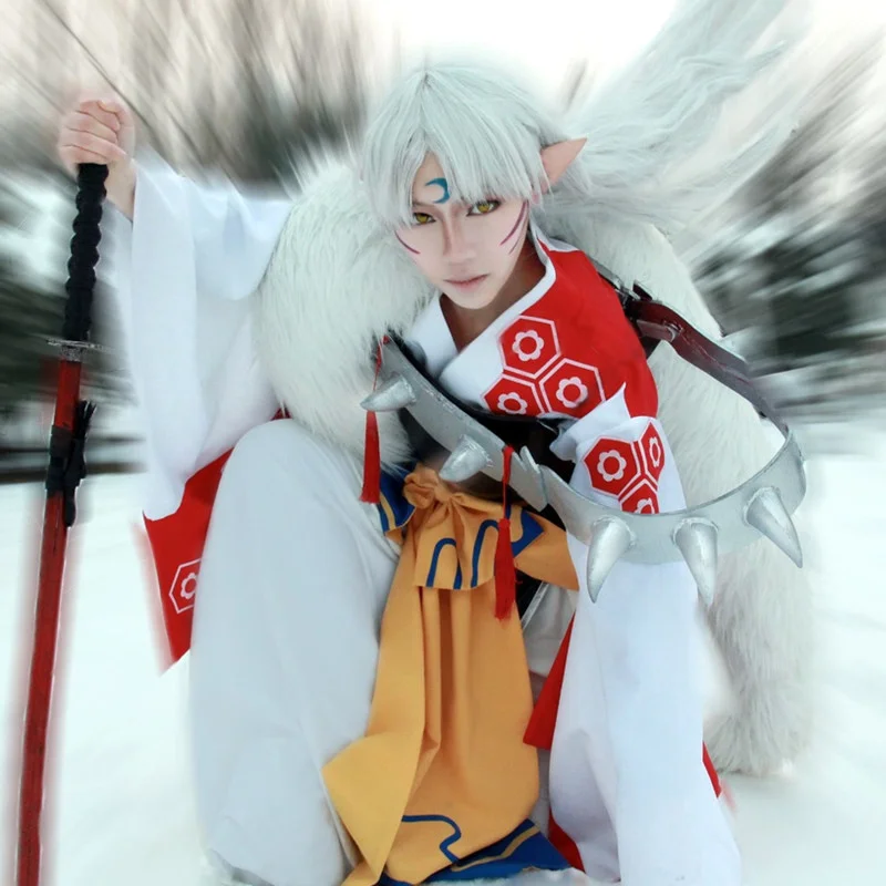 

Anime Inuyasha Sesshoumaru Cosplay Costumes Japanese Kimono Higurashi Kagome Kikyo Sesshoumaru Halloween Party Costume