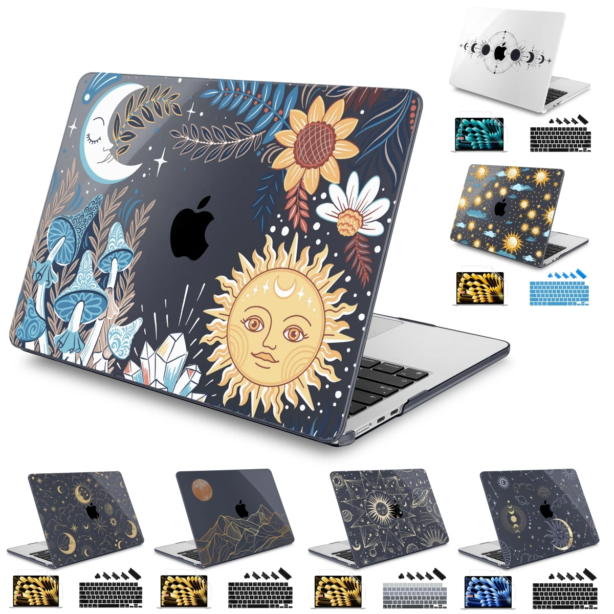 Estojo Rígido Universo Estrelado para Macbook A2992 A2918 16 Polegadas A2991 m2 ar 13 15 A2681 A2941 m1 A2337 2023 Pro 13