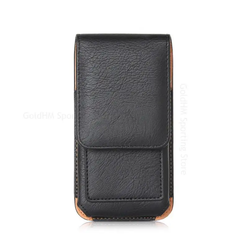 Universal Leather Phone Pouch with Belt Clip and Card Holder