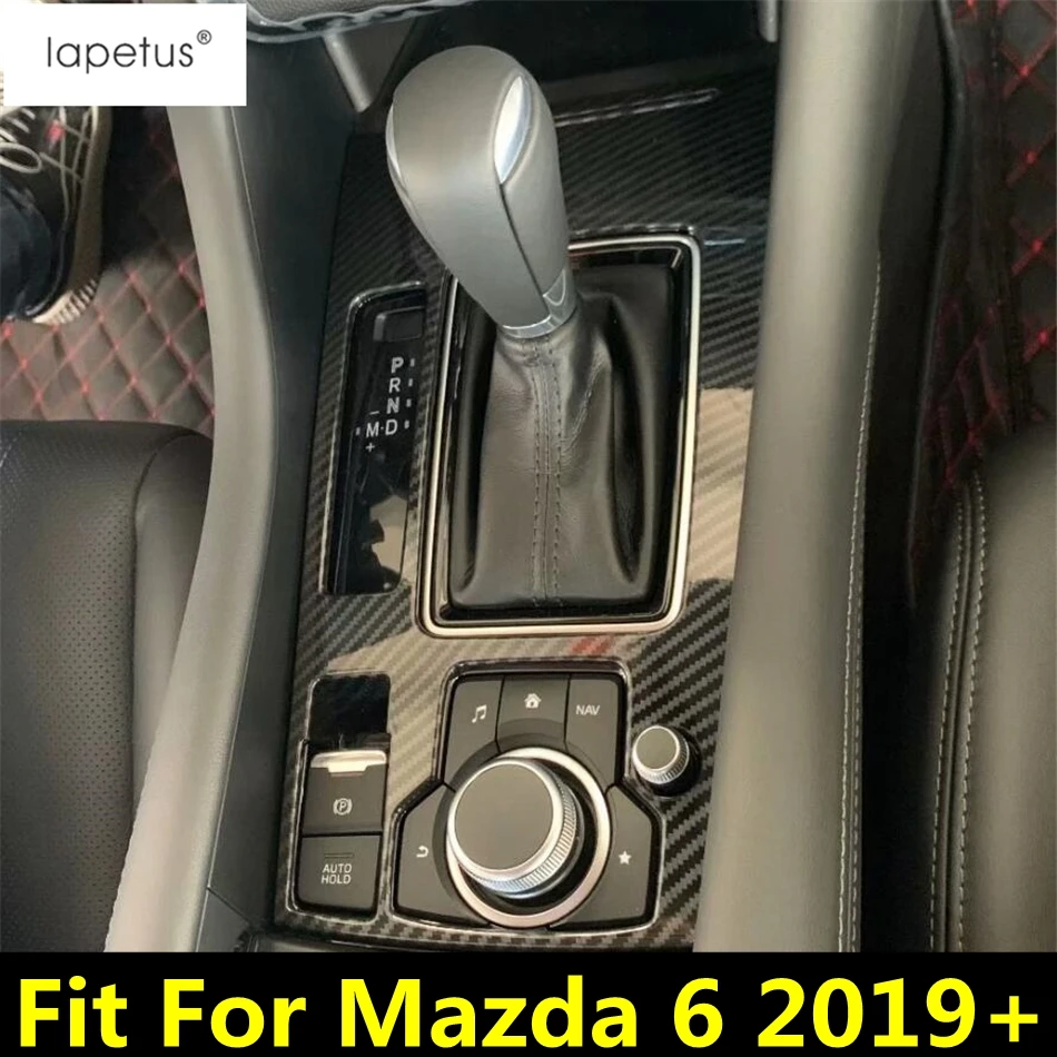 

Central Control Gear Shift Panel Multimedia Button Frame Cover Trim For Mazda 6 2019 - 2021 Carbon Fiber Accessories Interior