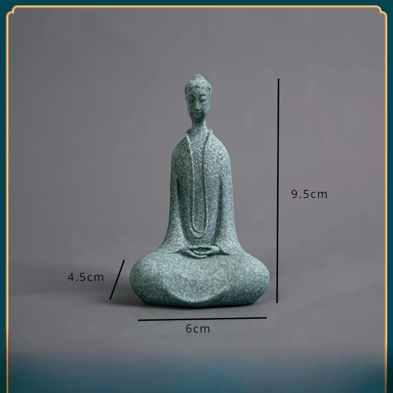 Mini Buddhist Monks Figurines Garden Buddha Zen Statue Tibetan Buddha Figurines Garden Ornament Meditation Aquarium Decoration