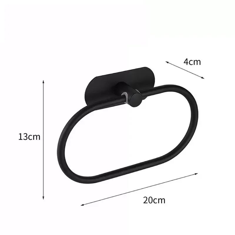 Oval Bath Towel Ring Stainless Steel Wall-Mounted Convenient Clothes Holder Hanger Rack Bathroom Storage Hardware Accessories