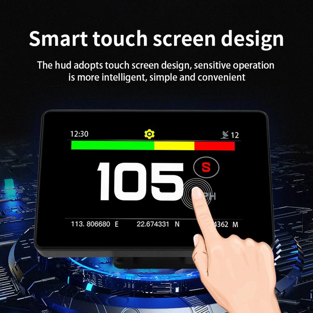 Vjoycar  GPS HUD Ǯ ġ ũ, ٱ  ÷, ħ ð,   Ÿ ӵ ˶, 2 in 1