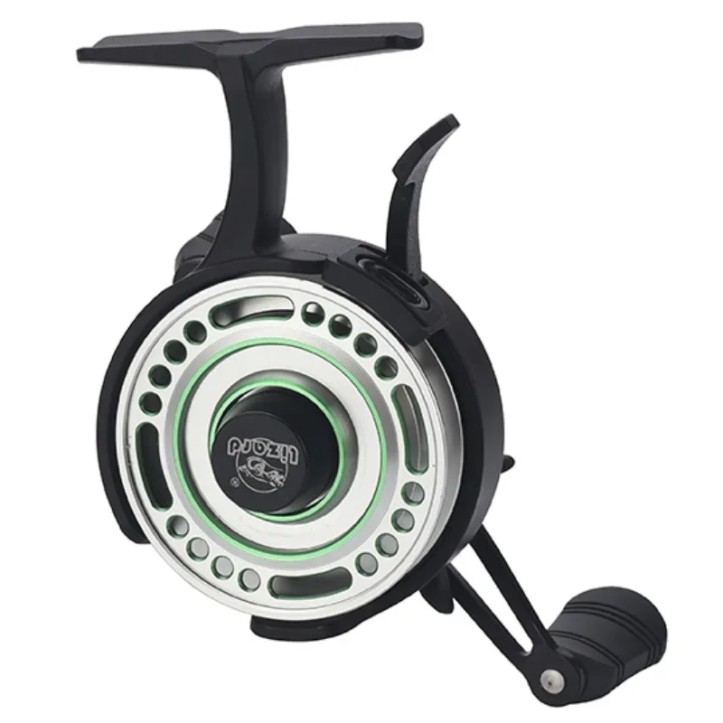 Moulinet pour pêche sur glace Lizard Free runner avec bobine EVA interchangeable métal ou plastique