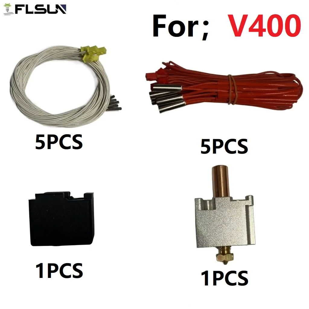 flsun-v400-hotend-parts-heating-tube-3d-printer-accessories-24v60w-temperature-cartridge-heater-sensor-v6-nozzle-wholesale