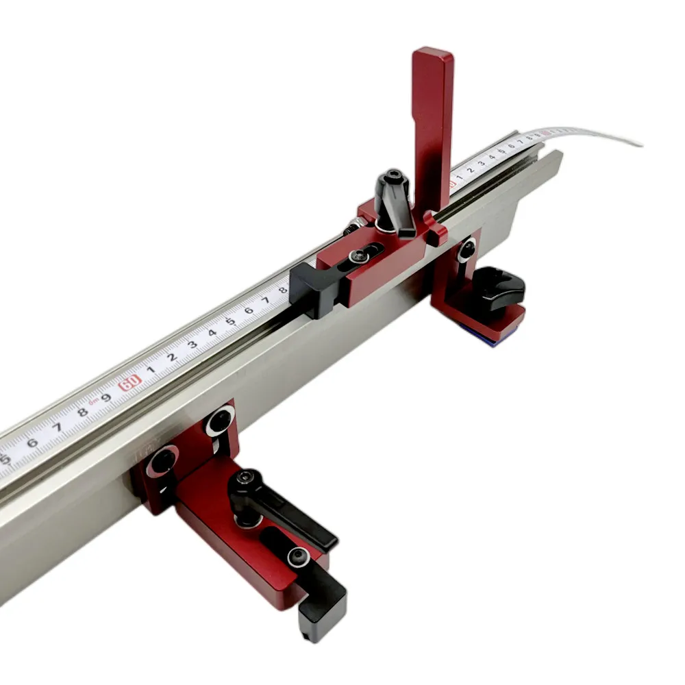 Aluminium Profile Fence Kit Woodworking T-tracks Sliding Brackets with Fence Connector and Track Stopper for Router/Saw Table