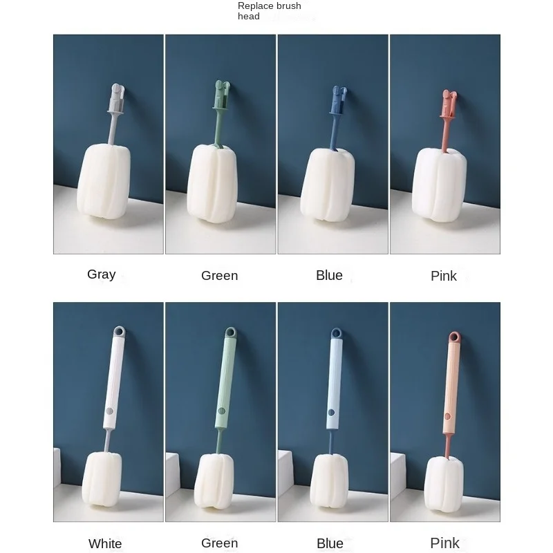 Hangable Sponge Brush Removable Cleaning Household Long Handle Bottle Insulated Cup Cleaning Cup Brush bottle brush bottle cleaning brush cleaning brush cleaning brush set