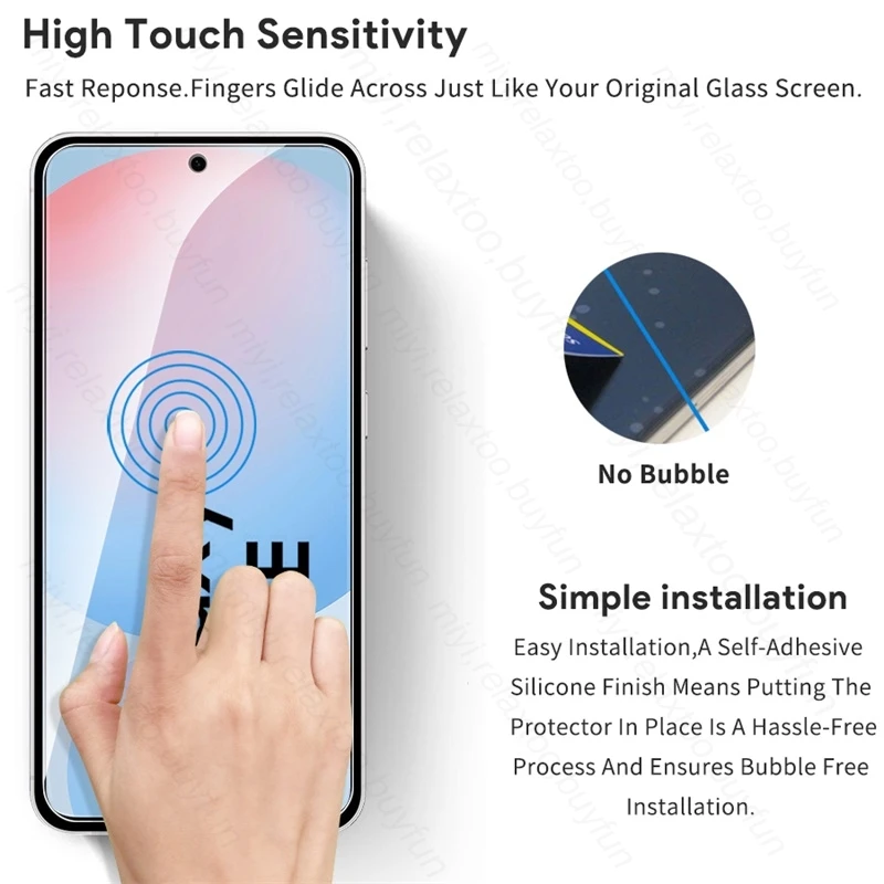 for Samsung Galaxy S24 FE 5G Case 5Pcs Protective Glass Sumsung Sansung S24FE S 24 FE 24FE Tempered Glass Screen Protector Cover 4