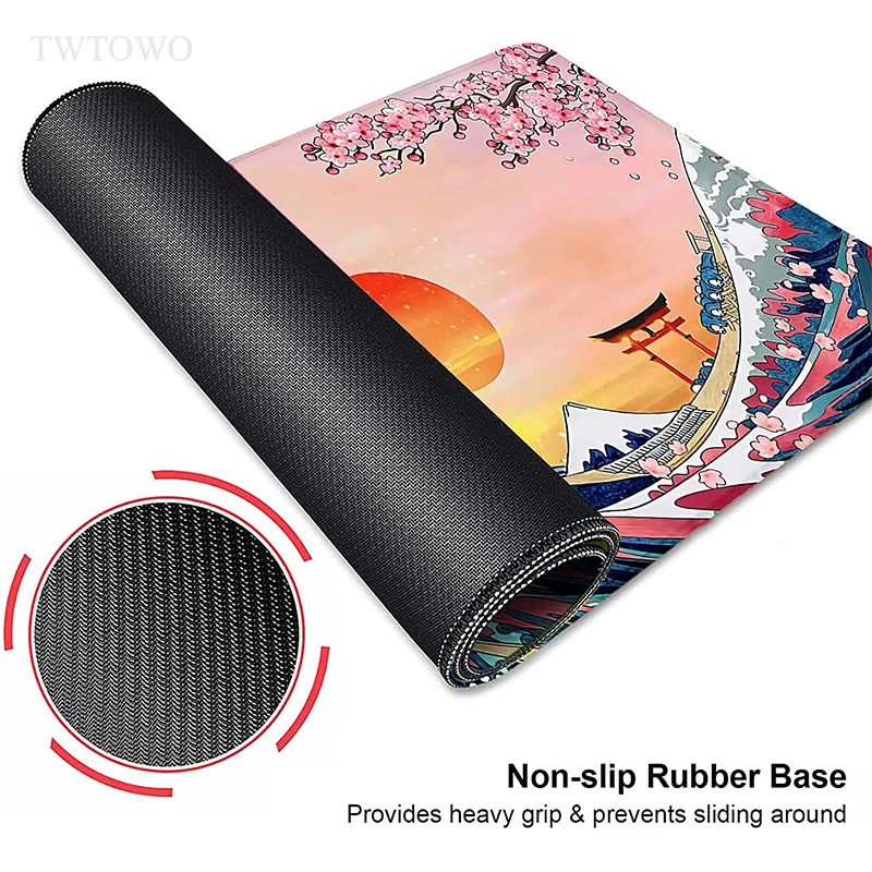 Japão Grande Onda Gaming Mouse Pad Gamer xl Custom Home Mousepad Tapete de Borracha Natural Macio Tapete de Teclado pc Novo Xxl - Imagem 5