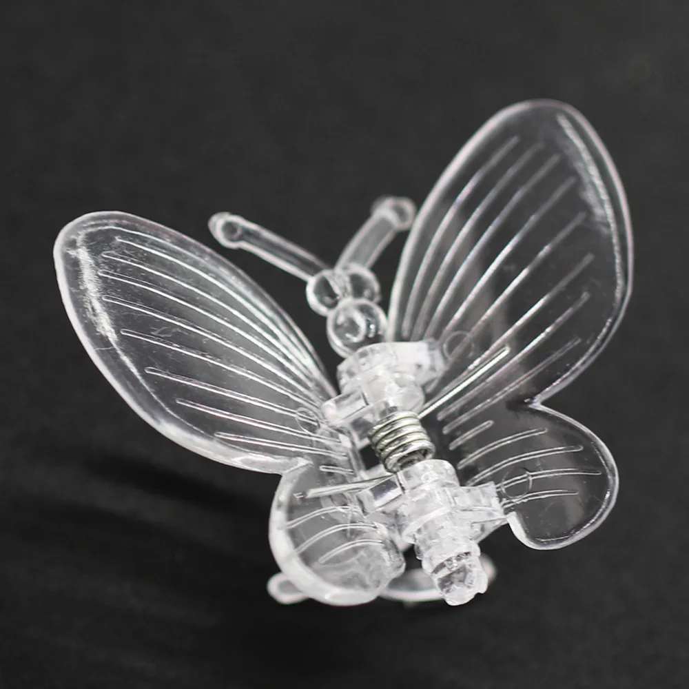 Hemoton, 60 clip per orchidee, farfalle, libellule, orchidee, in plastica, supporto per steli, viti, accessori per giardinaggio, colori casuali