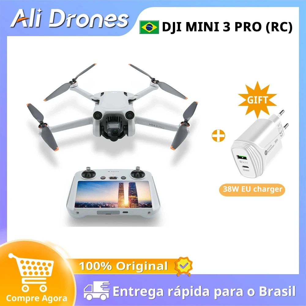 DJI Mini 4 Pro Fly More Combo Plus with DJI RC 2, Mini Drone with 4K HDR  Video, 3 Intelligent Flight Battery Plus for up to 135 Mins Flight Time