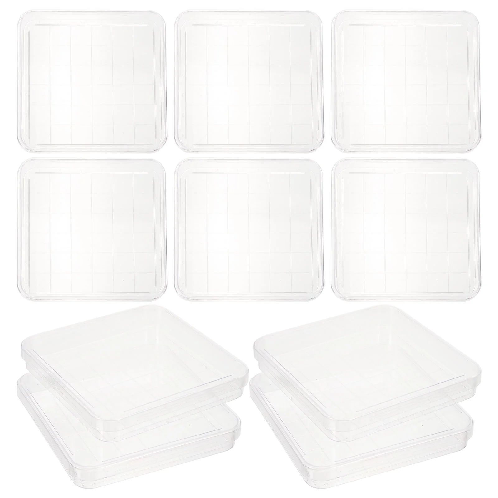 

Iplusmile Plastic Petri Dishes 36 Grid Square Sterile Lab Petri Plate Dish Container Cell Culture Dishes Agar Plates Lids