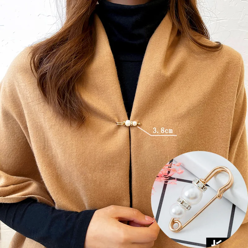 Big Small Pearls Beads Fashion Clothing Brooches for Women