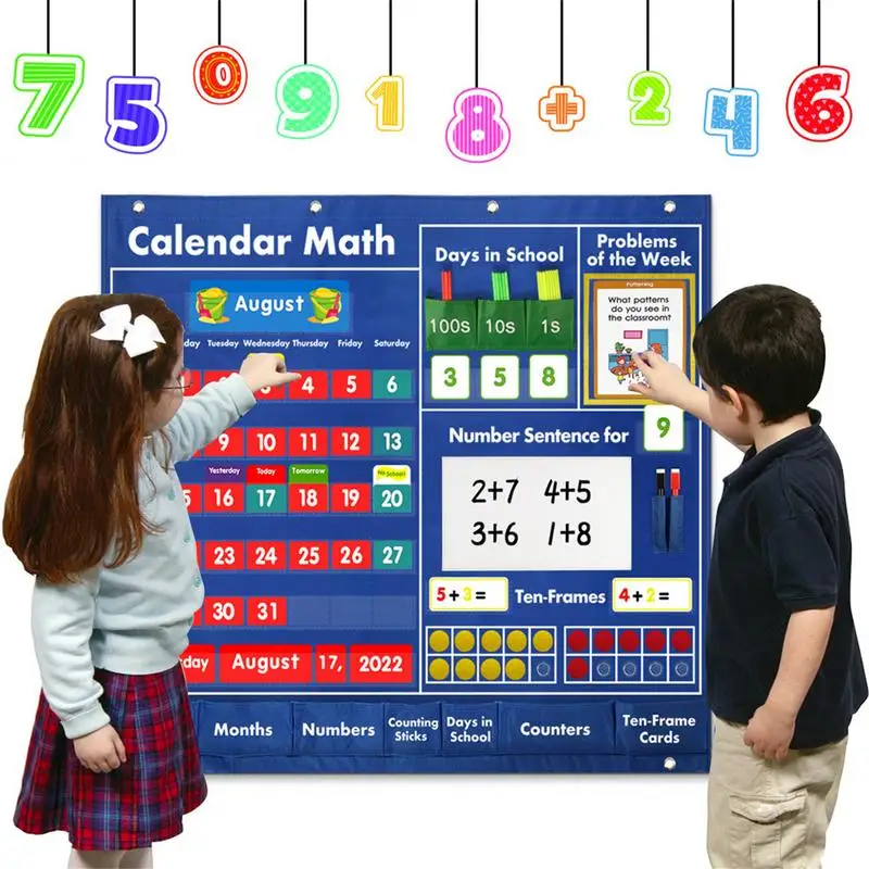 

Pocket Calendar For Classroom Educational Students Math Calendar Chart Educational Portable Teaching Aids For Kindergarten