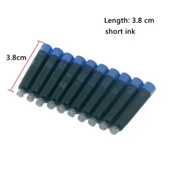 10-Pack Fountain Pen Ink Cartridges - Assorted Colors, 2.6mm, Office & School Stationery Supplies (20PC BLACK)