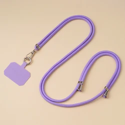 Universal Crossbody Phone Lanyard Necklace Strap with Adjustable Anti - Lost Clip - POLYESTER (Purple)