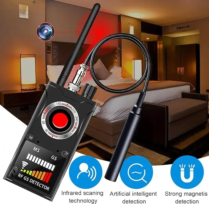 K18S Hidden Camera Finder, Tracker Detector, GPS Detector, Bug Hidden Camera GPS Tracker Finder