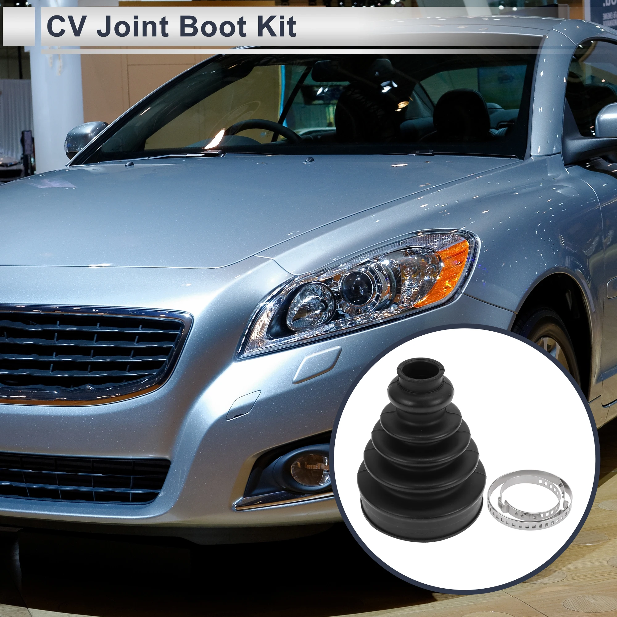 X Autohaux No.31256017 Inner CV Joint Boot Kit with Clamps for Volvo C30 2007-2013 for Volvo C70 2006-2013 V50 2004