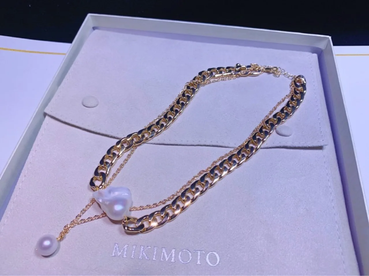 Freshwater pearl multi-layer necklace Baroque pearl