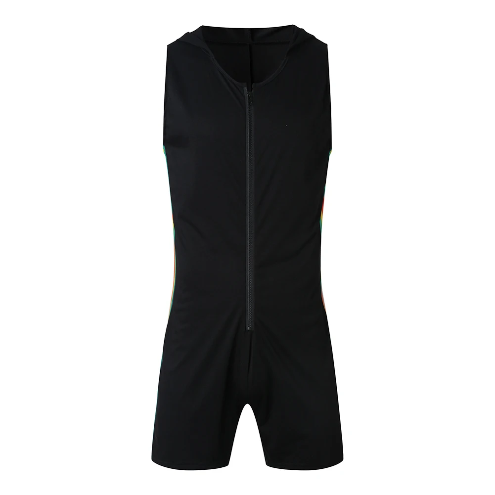For Fitness For Summer Fitness Jumpsuit Sexy Men Bodysuit Quick Drying Jumpsuit Sleeveless Slight Stretch
