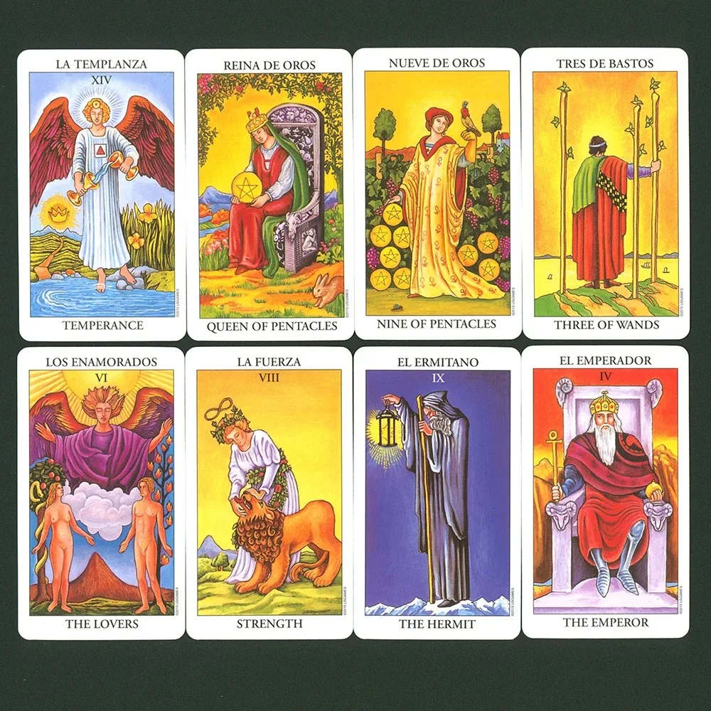 Espa&ntilde;ol Rider Tarot Cards in Spanish Version Board Game Divination Deck for Beginners with Guide Book Oracle Cards Guidebook card games board games tarot cards